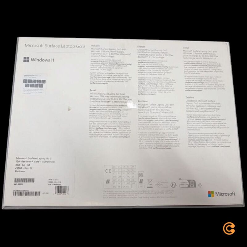Microsoft Surface Laptop 3 Ultrabook Notebook Touchscreen Windows 11 Pro Schwarz - 0196388155163