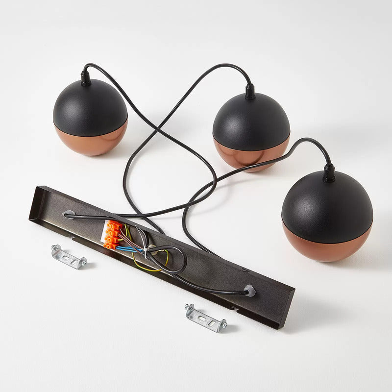 Hängeleuchte Midnight in Schwarz/Kupfer lang Hängelampe Lampe Leuchte Licht G39 - 5902349225715