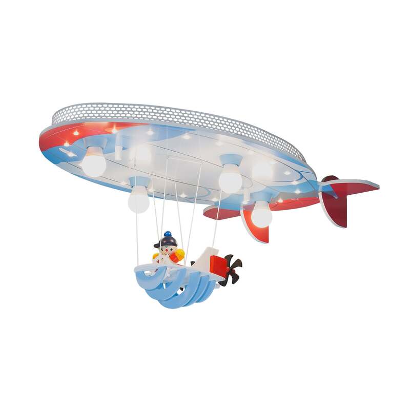 ELOBRA Deckenleuchte Luftschiff Joe LED Hängelampe Lampe dimmbar blau-rot - 4019698136133