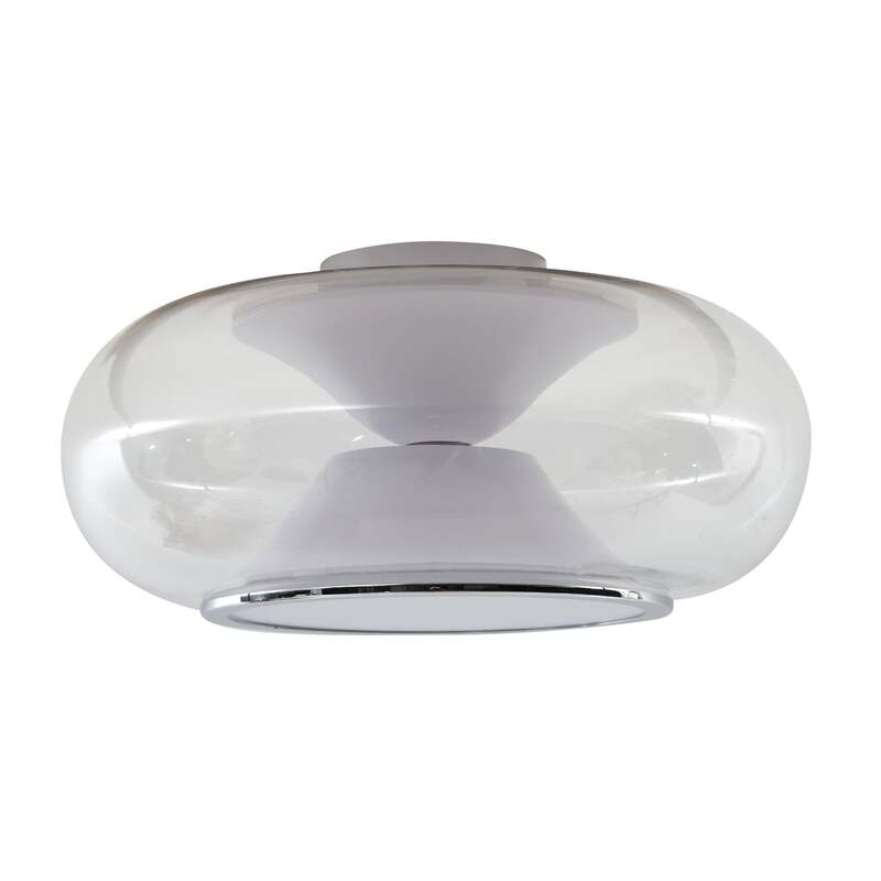 Lucande LED-Deckenleuchte Orasa Glas weiß klar Ø 43 cm 21 cm Höhe 1900 lm - 4251911778779