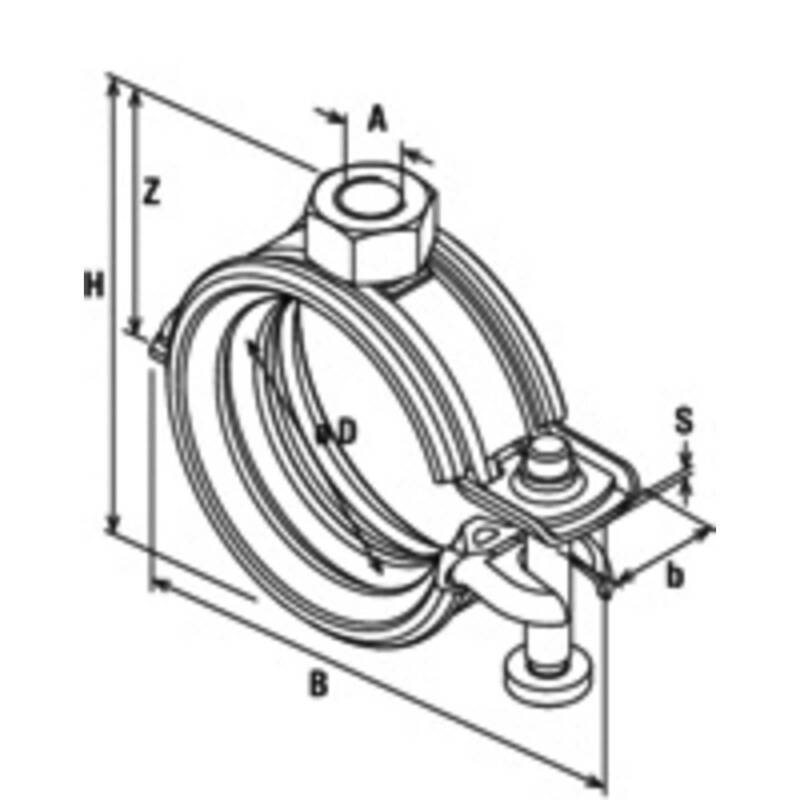 Fischer Gelenkrohrschelle Rohrhalterung Schelle M8 FGRS 46-52 Universal Stahl - 4048962440850