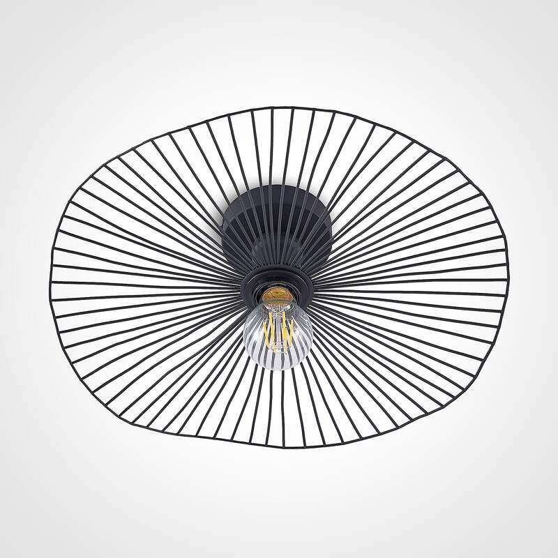 Lindby Deckenleuchte Ruota LED Lampe Leuchte dimmbar schwarz Ø40cm 11cm hoch - 4251096584127