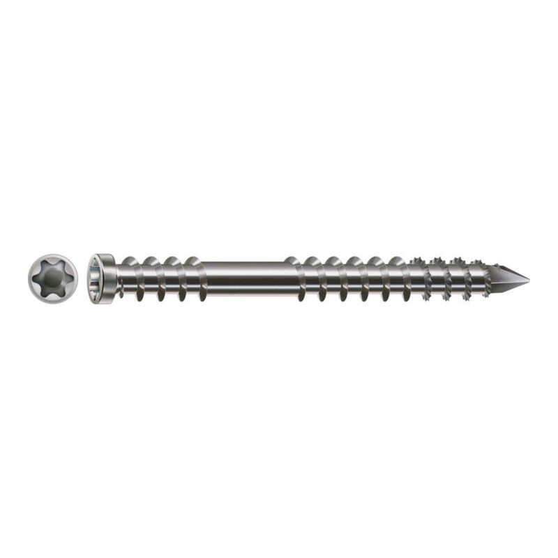 SPAX Terrassenschraube Edelstahl A4 6mm 80mm Teilgewinde 100 Stück CUT-Spitze - 4003530247040