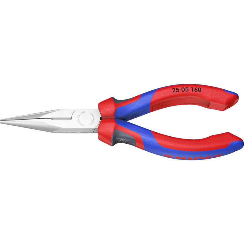Knipex 25 05 160 Flachrundzange 160 mm Vanadium Elektrostahl für Elektronik - 4003773022817