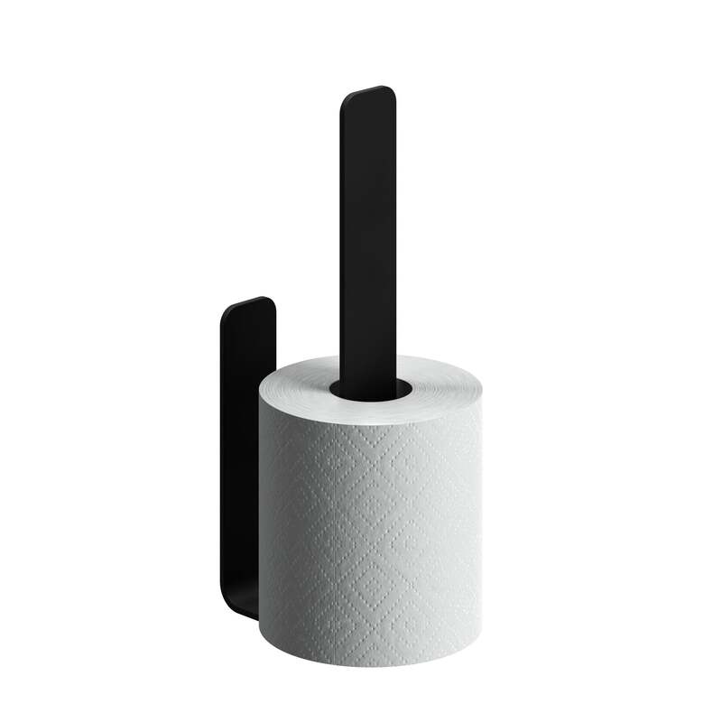 WEISSENSTEIN Ersatzrollenhalter Toilettenpapier schwarz Edelstahl Bad - 4260470462142