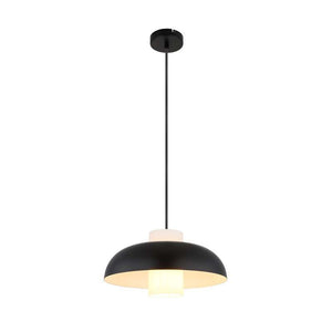 B-Ware Globo Pendellampe Hängeleuchte Lowe schwarz matt Metall Ø 38 cm E27 LED Leuchte
