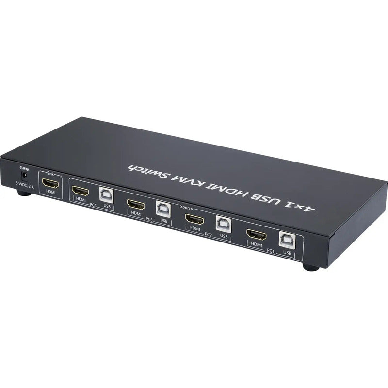 4 PORT HDMI KVM SWITCH mit USB und Fernbedienung - speaka-professional - 4016138857641