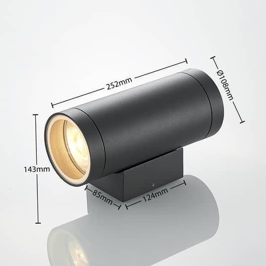 Lucande Thomke AußenWandleuchte E27 2-fl. Außenwandleuchte Außenleuchte dunke208 - 17004386277288