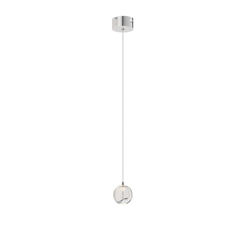 Lucande Pendelleuchte Hängeleuchte Hayley LED Lampe Leuchte chromfarben Ø 9 cm - 4251096562422