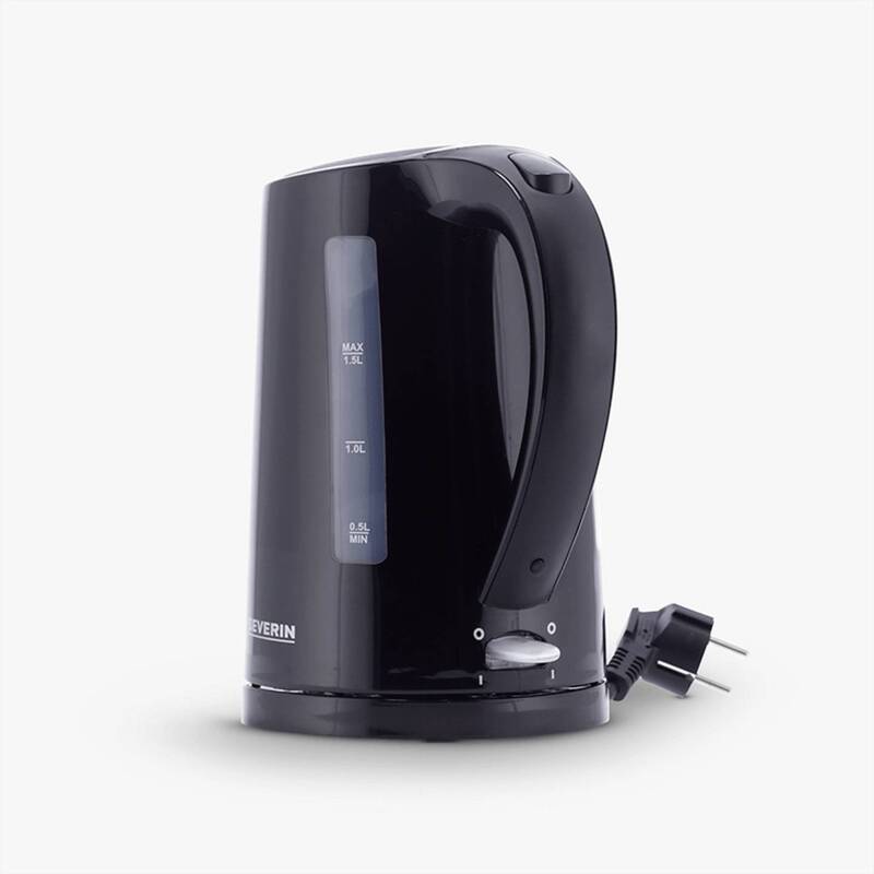 Severin 3498 Wasserkocher schnurlos Schwarz 1,5 l 2200 W Edelstahl Kunststoff - 4008146025358
