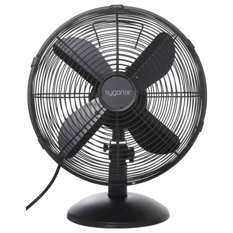 Sygonix Tischventilator SY-6904456 Ventilator Lüfter 30W leise kompakt schwarz - 4064161489315