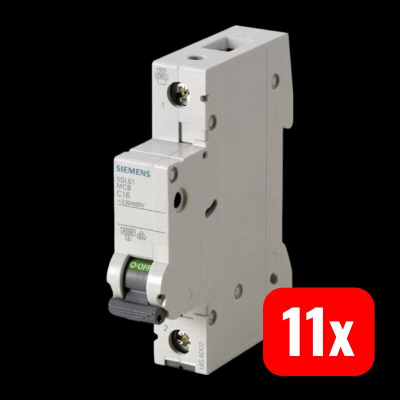 Siemens Leitungsschutzschalter 1-polig B 16 A 230/400 V 6 kA Sicherungsautomat - 4001869388304