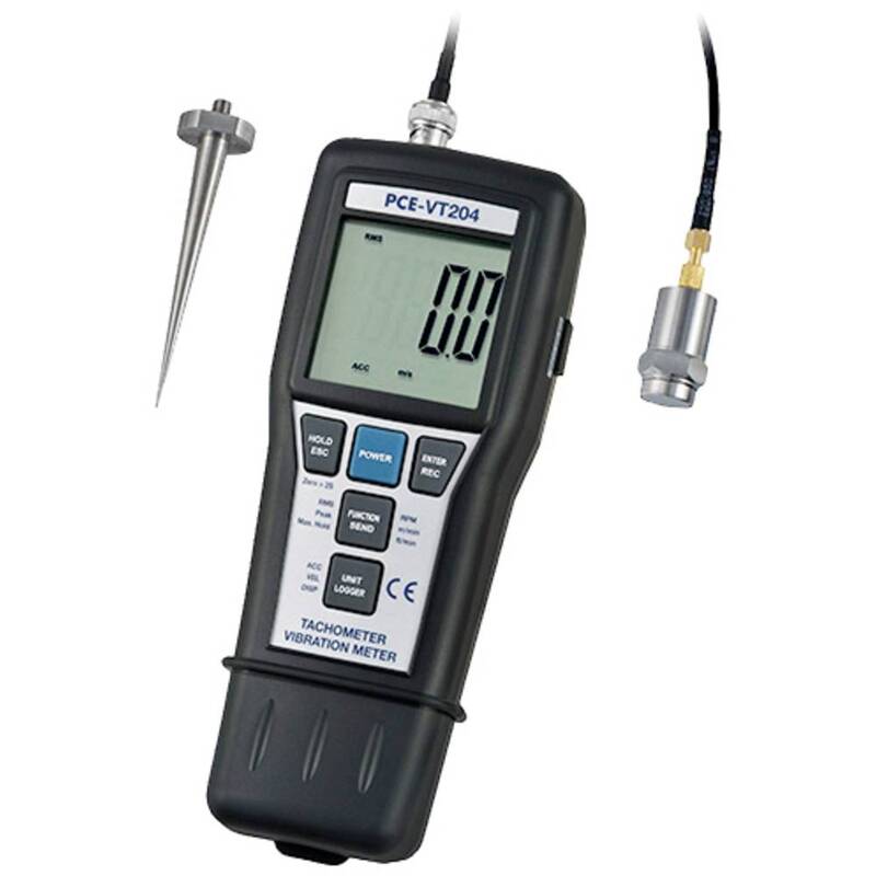 PCE Instruments Vibrationsmessgerät Schwingungsmesser Drehzahl LCD PCE-VT 204 - 4250348701534