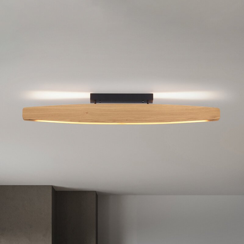 Rothfels Deckenleuchte Deckenlampe LED Eiche Persida Handarbeit warmweiß 118 cm - 4251911763782