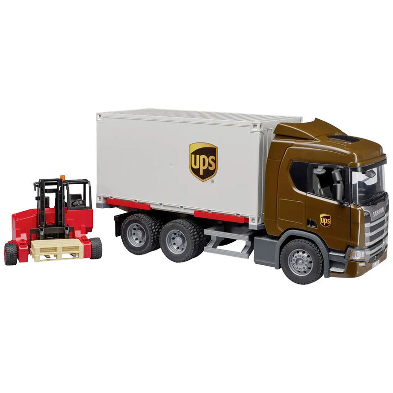bruder Scania Super 560R Logistik LKW mit Mitnahmestapler Modell-LKW Modellauto - 4001702035822
