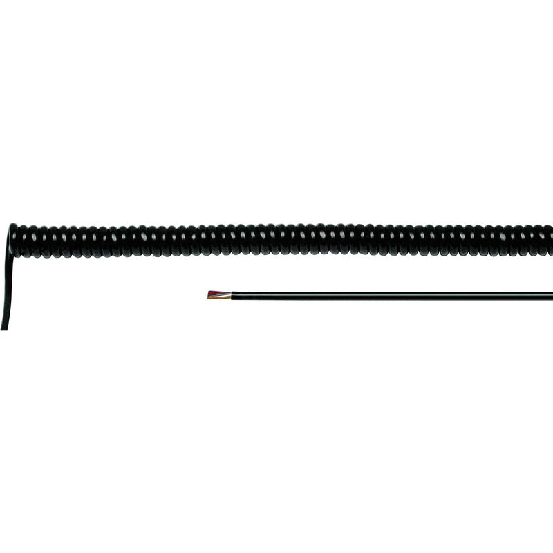 HELU Spiralkabel LiF12Y11Y 500mm bis 2000mm 4x0.25mm² Schwarz halogenfrei 1 St. - 2050007230021