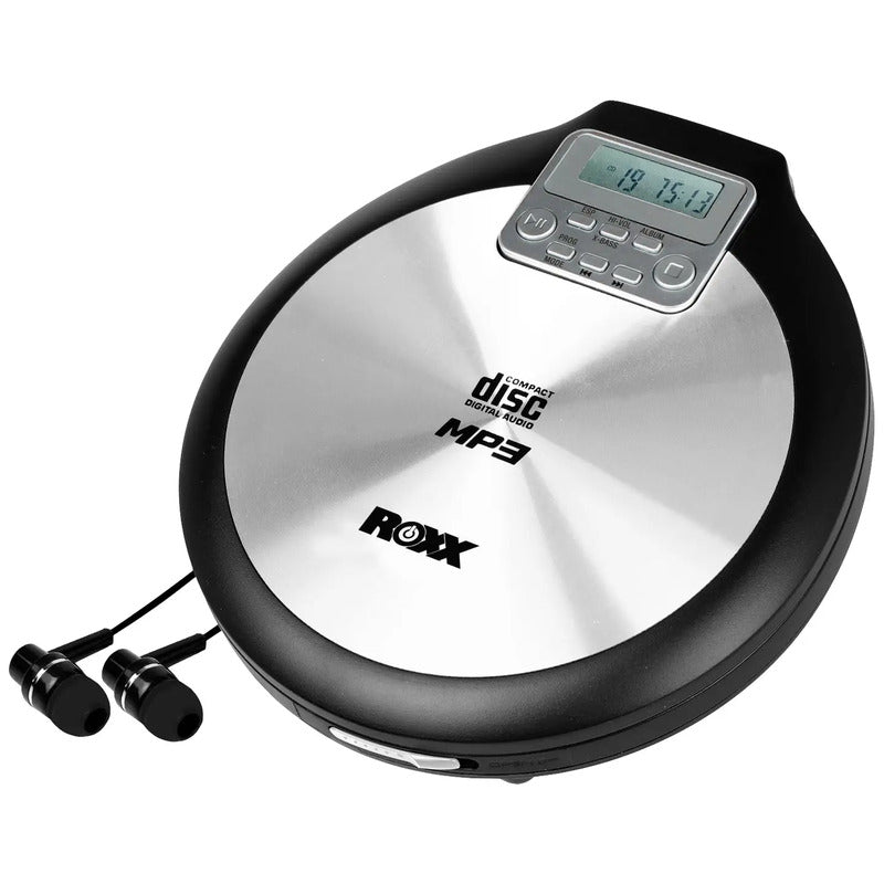 Roxx PCD 600 tragbarer CD-Player schwarz mit Kopfhörerausgang 3.5 mm - 4260473220794