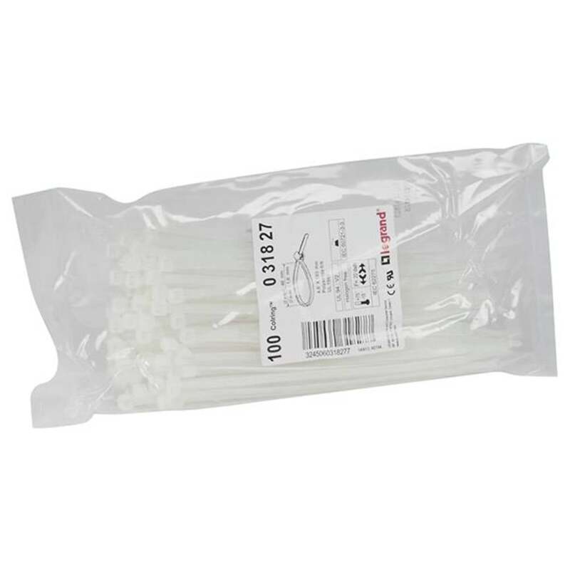 Legrand Kabelbinder Kabelband Natur Kunststoff Bündelband 180mm 4.6mm 1000 Stück - 3245060318277