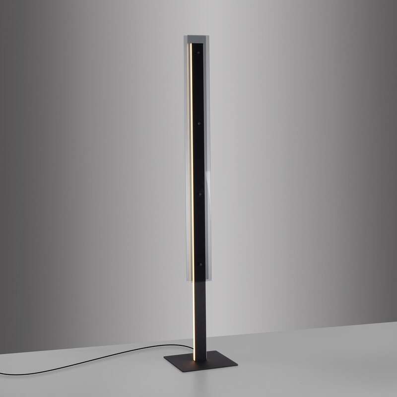 Schöner Wohnen Stehlampe Lena LED dimmbar Lampe Leuchte schwarz 140cm Höhe - 4043689018238