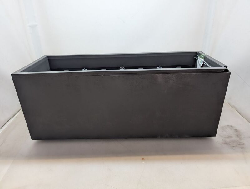 Deroma Pflanzkasten Hochbeet Millennium 39x99,3cm Anthrazit mit 8 Rädern - 0191942097446