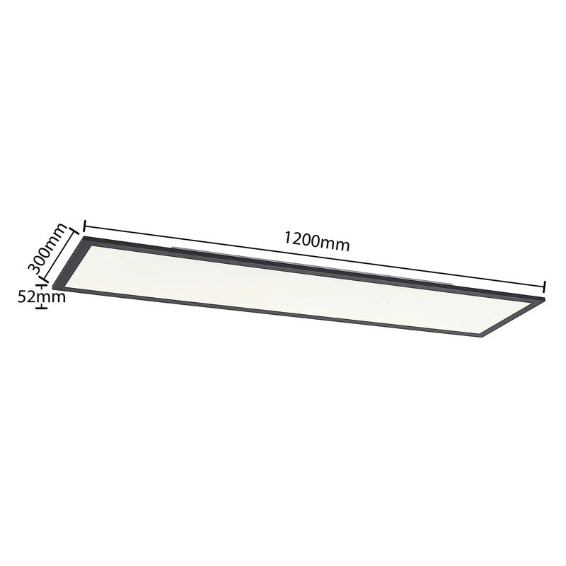 Lindby Deckenleuchte Nelios LED Lampe Leuchte schwarz 120x30cm 4000K IP20 - 4251911738667