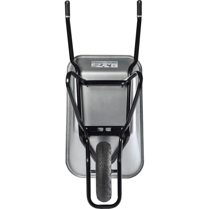 Haemmerlin Tiefmulden-Schubkarre Clipso 120l verzinkt Garten Schubkarre robust - 3155030801695