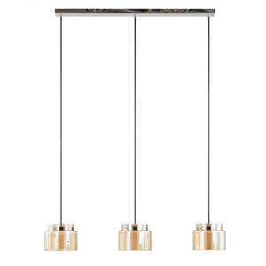 B-Ware Lucande Diano Hängeleuchte Amber Dreiflammig Hängelampe Lampe Pendelleuchte Led