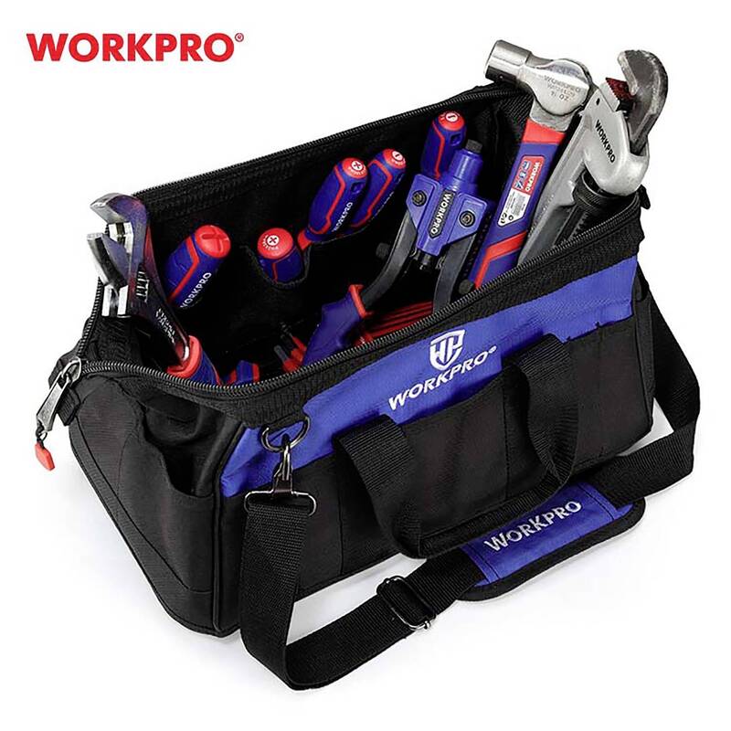 Workpro Werkzeugtasche Werkzeugkoffer Schwarz Polyestergewebe unbestückt 510 mm - 4064161331591