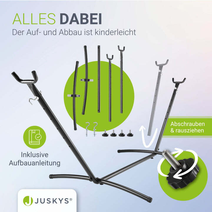 Hängematte Paya Mobile Outdoor Hängematte mit Tragetasche und Gestell grau - 4262437181776