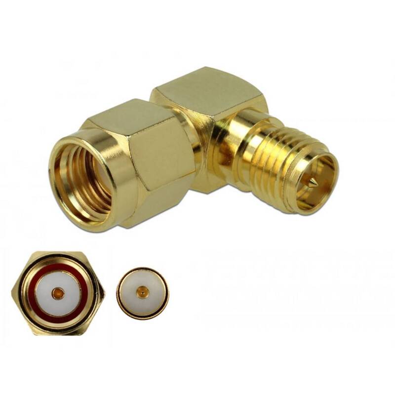 Delock HF-Adapter RPSMA-Stecker RPSMA-Buchse 50 Ohm 3 GHz Messing vergoldet 1 St - 4043619899685