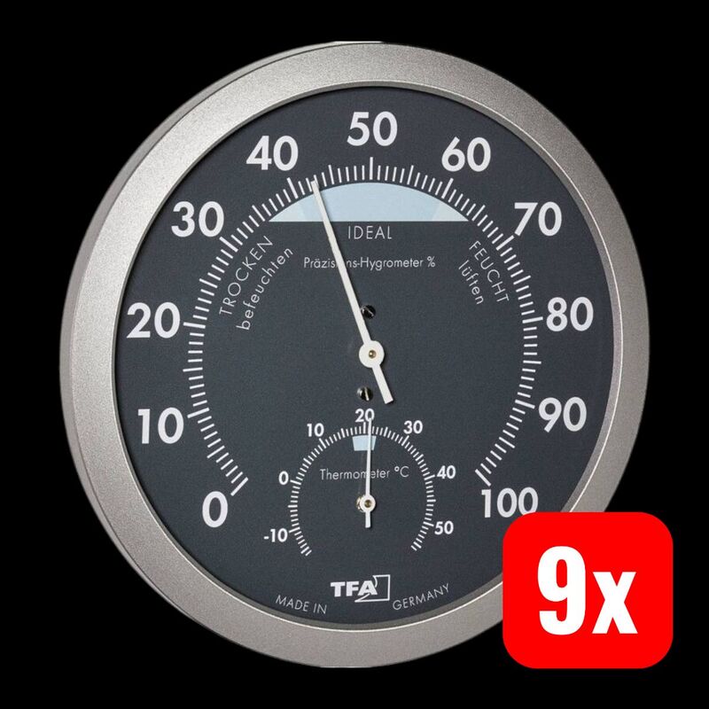 TFA Dostmann Thermo-/Hygrometer analog 45.2043.51 Innenluftfeuchte 0-100% - 4009816029379