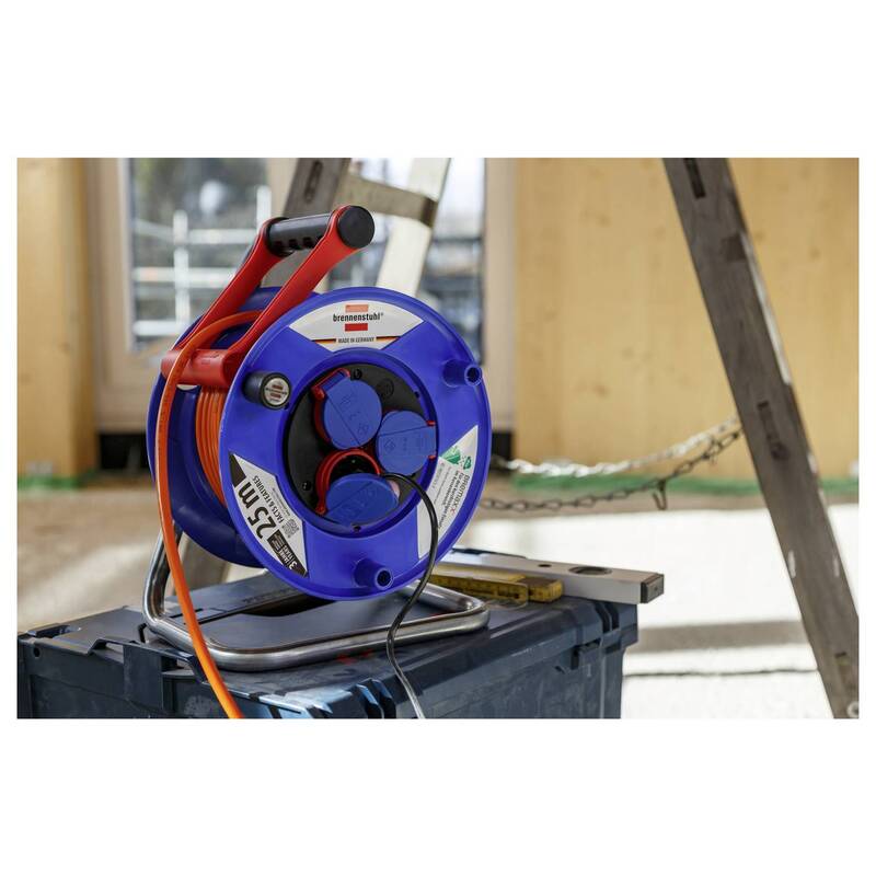 Brennenstuhl Kabeltrommel 25m orange Schutzkontakt-Stecker 3-fach IP44 - 4007123683086