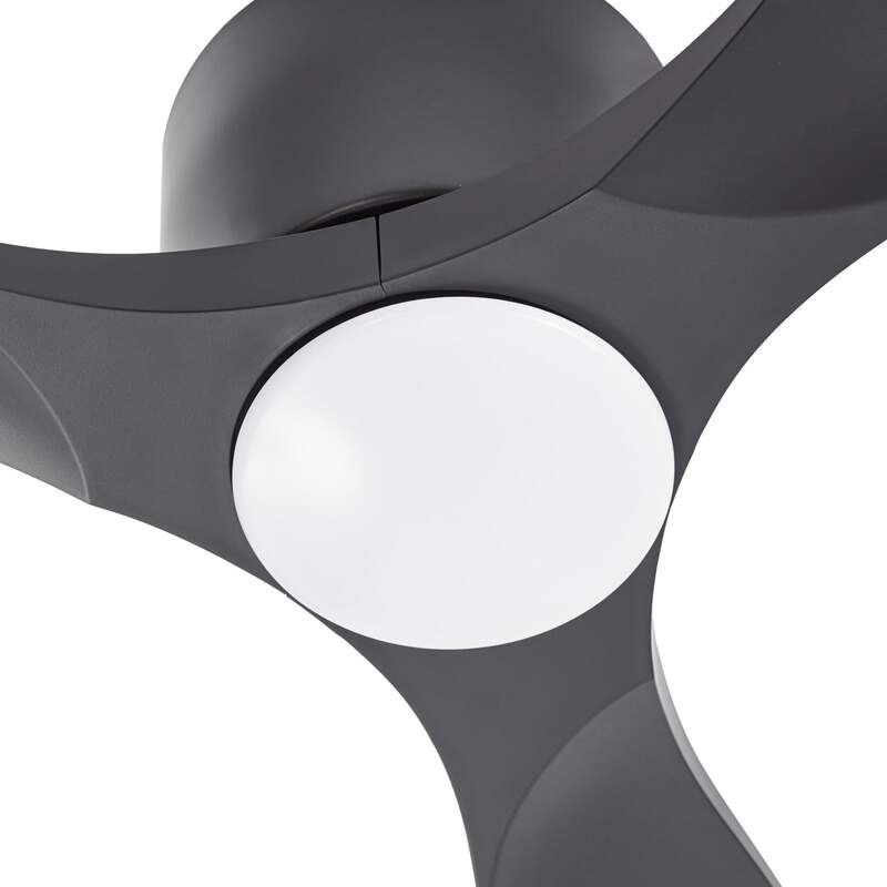 Lucande Deckenventilator Moneno smart schwarz LED Ventilator dimmbar Tuya 131cm - 4251911780048