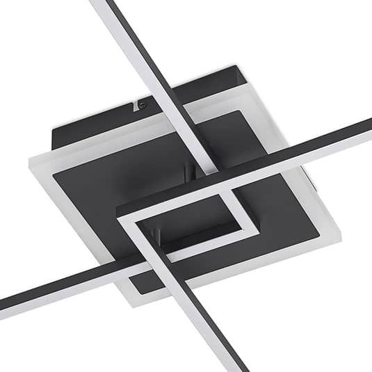 Lindby Deckenlampe Deckenleuchte LED RGB dimmbar schwarz Fernbedienung Kunststof - 4251911726640