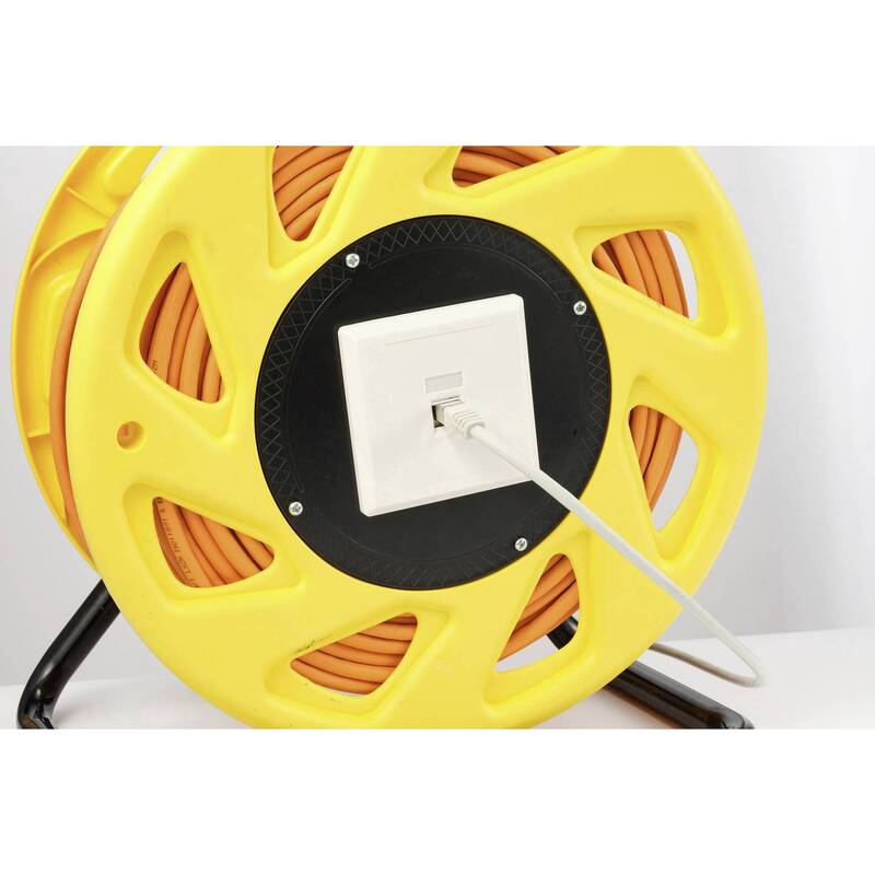 Renkforce Netzwerk Kabeltrommel RJ45 CAT 7a S/FTP 50m orange rund flexibel - 4064161019093