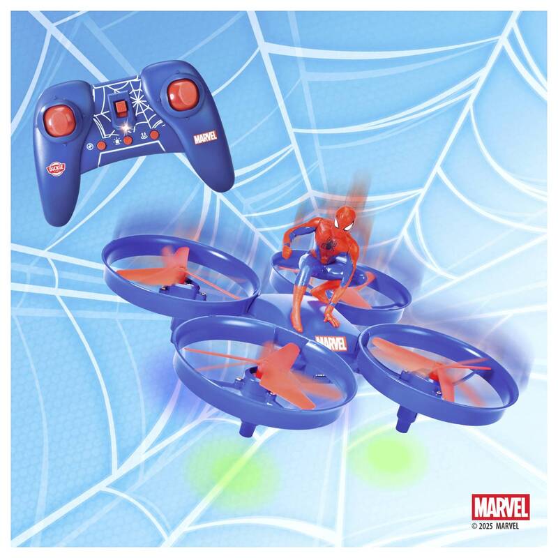 Dickie RC Drohne Spider-Man Quadrocopter Spielzeug ferngesteuert 2,4GHz rot blau - 4006333094446