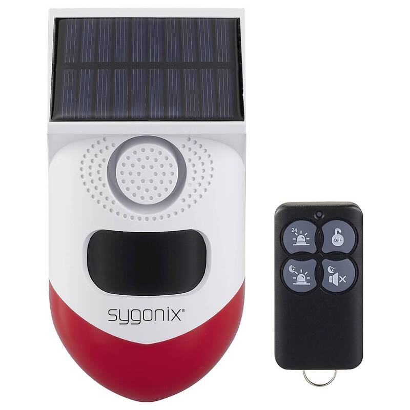 Sygonix Mini-Alarmanlage Alarmsystem Bewegungsmelder Fernbedienung Solar WLAN - 4064161334813