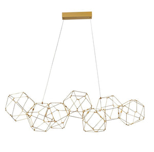 B-Ware Nova Luce Pendelleuchte Hängeleuchte NEBULA LED Gold Warmweiß 33,6 W 108 cm