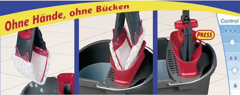 Vileda UltraMat Komplett Bodenwischerset Haushaltsreinigung Eimer Wischer Mop - 4023103143876