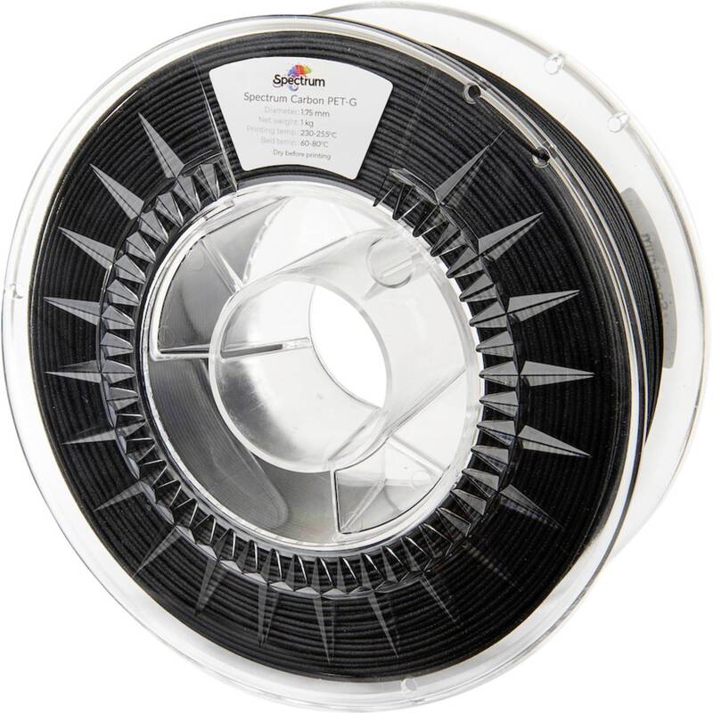 Spectrum Filaments PET-G Carbon Filament 1,75mm Kohlefaserverstärkt Schwarz 1 kg - 5903175652416