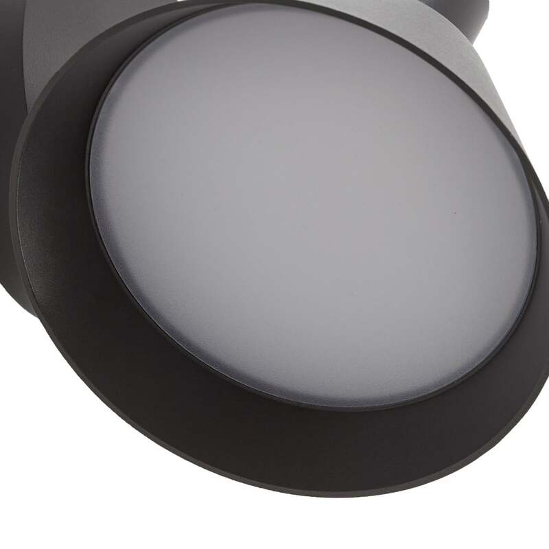Lucande Außenwandleuchte Tabena LED Gartenlampe schwarz matt IP54 CCT 16x17,5cm - 4255830908941