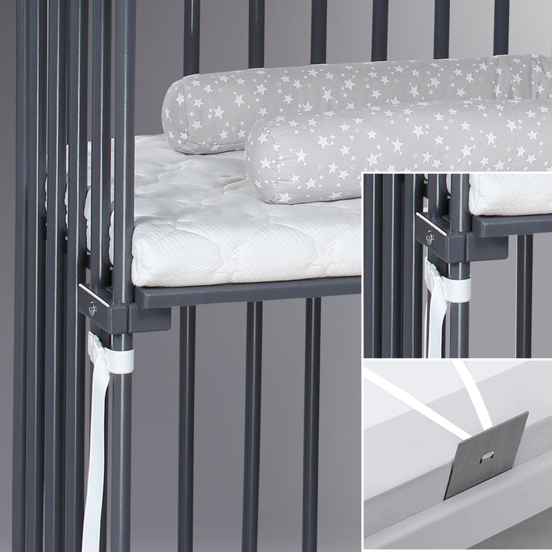 babybay Beistellbett Babybett Boxspring XXL Gurtbefestigung grau SIEHE TEXT/FOTO - 2000575934203