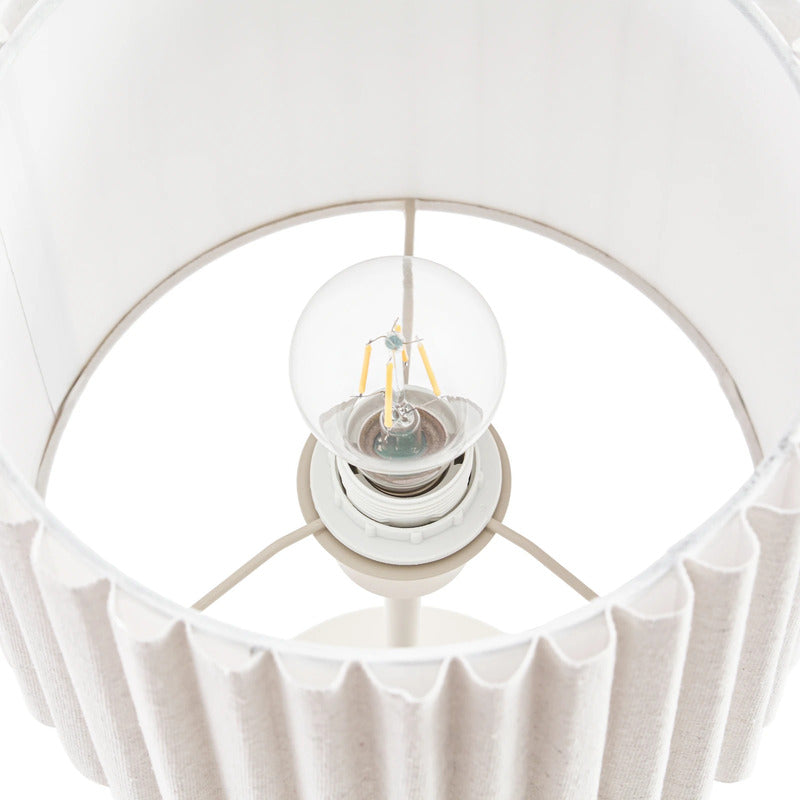 Lindby Tischleuchte Lampe Libbie LED Leuchte creme E27 Höhe 45cm elegant modern - 4255830913334