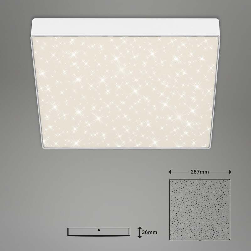 Briloner Deckenleuchte Deckenlampe LED Leuchte Flame Star weiß 28,7 cm 4000 K - 4002707404132