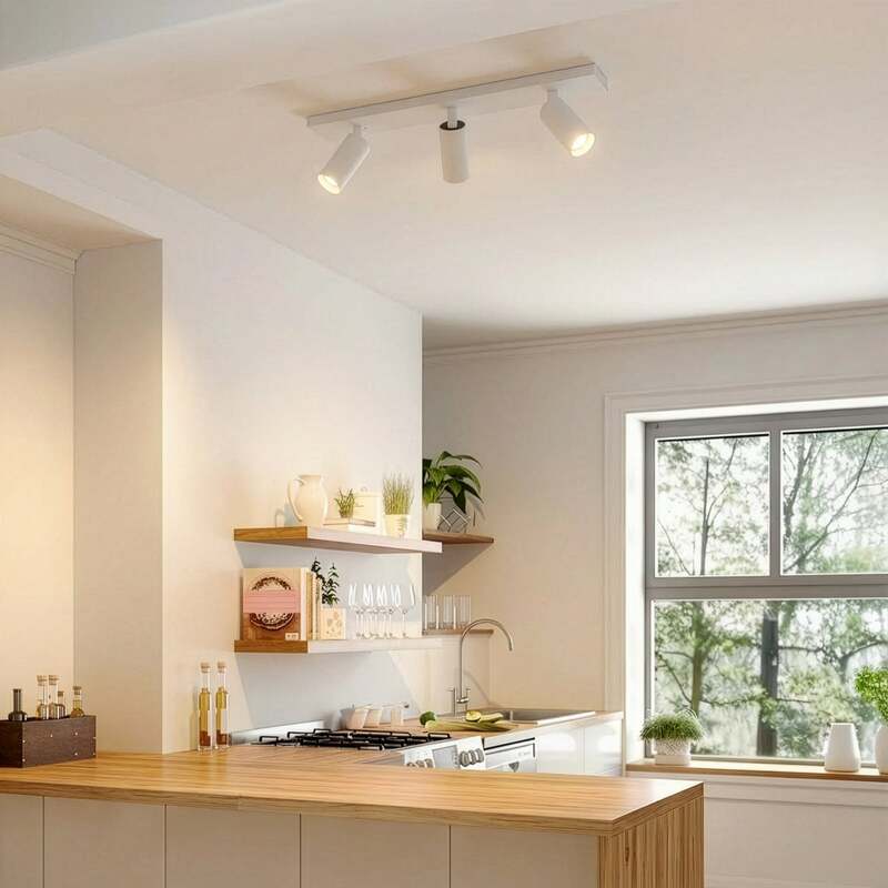 Arcchio Deckenstrahler Brinja Slim 3-flg weiß GU10 MR11 dimmbar bewegliche Spots - 4255830901584