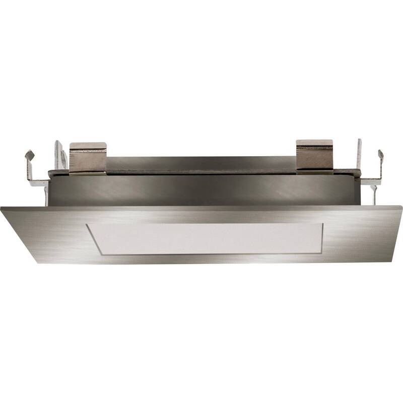 Heitronic Einbauleuchte LED 3.5W warmweiß quadratisch Edelstahl 2700K IP20 95lm - 4002940276350