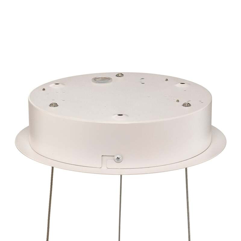 Arcchio Pendelleuchte Hängelampe LED Albiona Weiß Acryl Metall Baldachin 80cm22 - 4251911750454