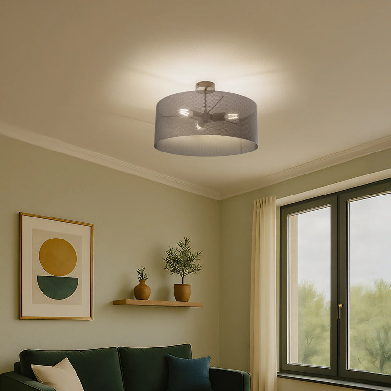 Domiluce Deckenlampe Leuchte Zofia kaffeebraun Metall E27 50cm 3-flammig Lampe - 5905563004425