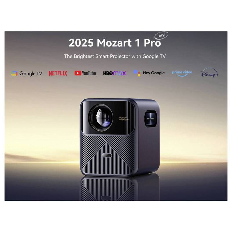Wanbo Beamer Projektor 1920x1080 Full HD 1200 ANSI-Lumen Lautsprecher schwarz - 6970885350955