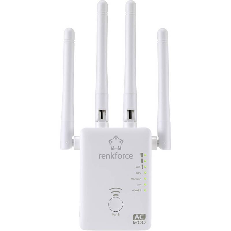 Renkforce WLAN Repeater WS-WN575A3 Dual Band AC1200 Netzwerkverstärker 300MBit/s - 4053199925117